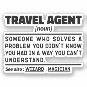 Sticker Agent de voyage Noun Définition Adjointe touristiq