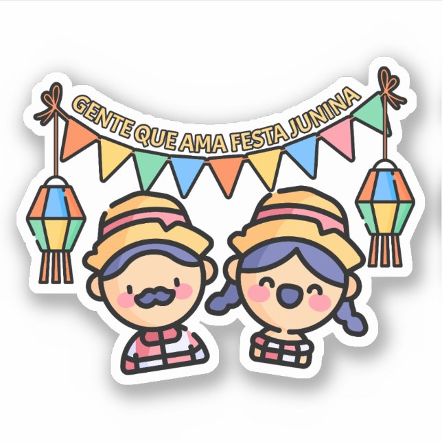 Sticker Agriculteurs Festa Junina (Devant)