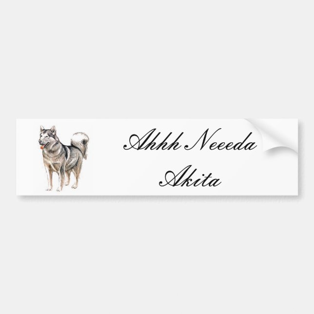 Sticker Ahhh Neeeda Akita Bumper (Devant)