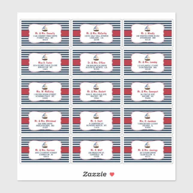 Sticker Ahoy C'est un garçon ! Baby shower nautique Étique (Feuille)