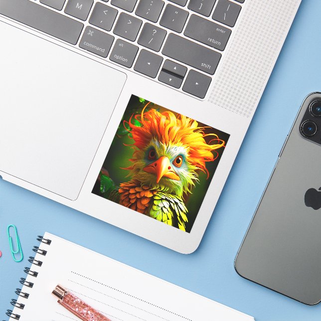 Sticker Ai Artsy Bird (Ordinateur portable avec iPhone)