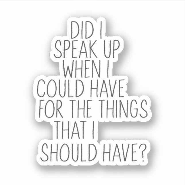 Sticker Ai-Je Pris La Parole ? (Devant)