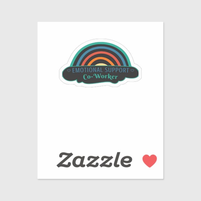 Sticker Aide émotionnelle Cotravailleur Travail Bestie Ble (Feuille)