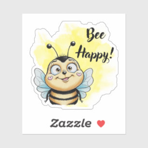 Sticker Aie Du Bonheur ! Cartoon Bee