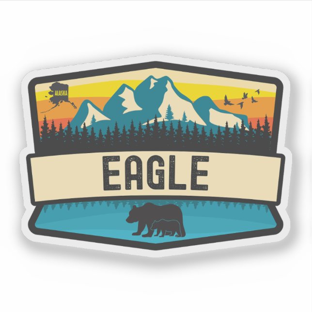 Sticker Aigle, Alaska (Devant)