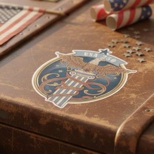 Sticker Aigle américain USA 250 Motif Art nouveau ID1304
