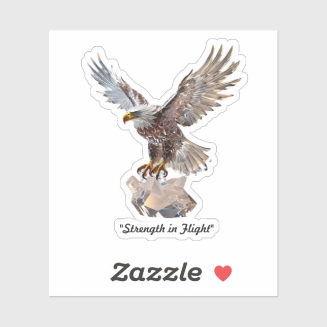 Sticker "Aigle cristal radiant" (Feuille)