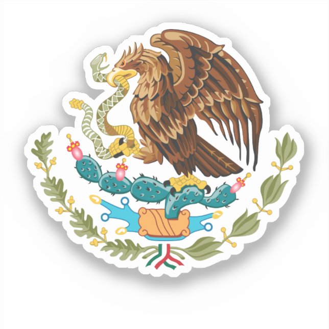 Sticker Aigle du drapeau mexicain (Recto)
