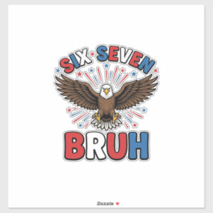 Sticker Aigle Patriotique Six Sept Bruh Design Vectoriel_1