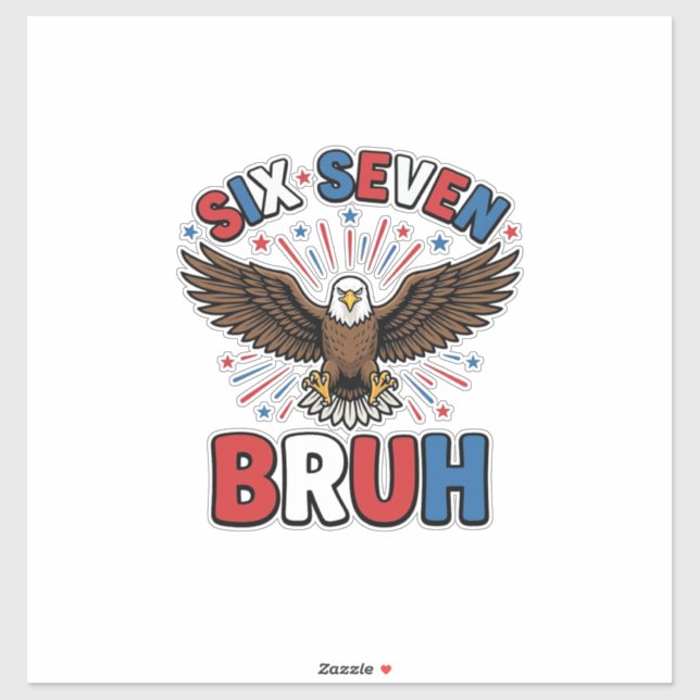 Sticker Aigle Patriotique Six Sept Bruh Design Vectoriel_1 (Feuille)