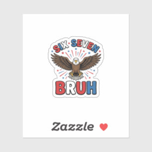 Sticker Aigle Patriotique Six Sept Bruh Design Vectoriel_1