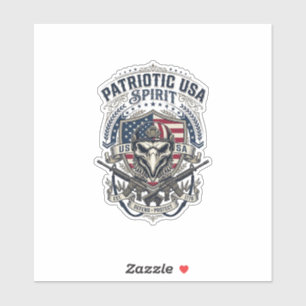 Sticker Aigle Tactique Patriotique Crâne Inspiré Militaire