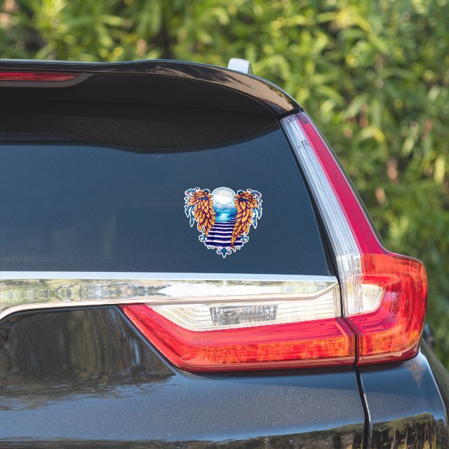 Sticker ailes d'anges pour la Fête des pères (Côté voiture)