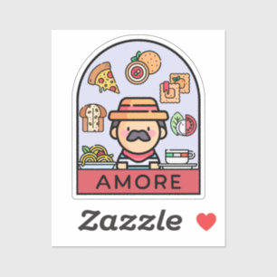 Sticker Aimer la cuisine italienne