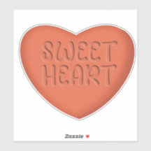 Aimer Orange Bonbon Magnet Coeur