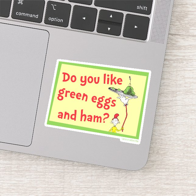 Sticker Aimes-tu les œufs verts et le jambon? (Détail)
