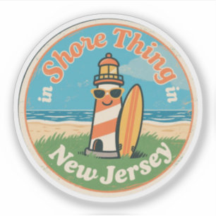 Sticker Aimez le New Jersey - Cadeau Souvenir d'État NJ Mi