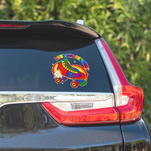 Sticker Aimez Qui Vous Voulez Patinage Arc En Ciel