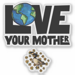 Sticker Aimez votre jour des terres mère