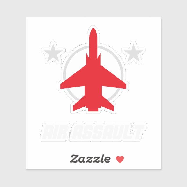 Sticker Air Assault Military Fighter Jet (Feuille)