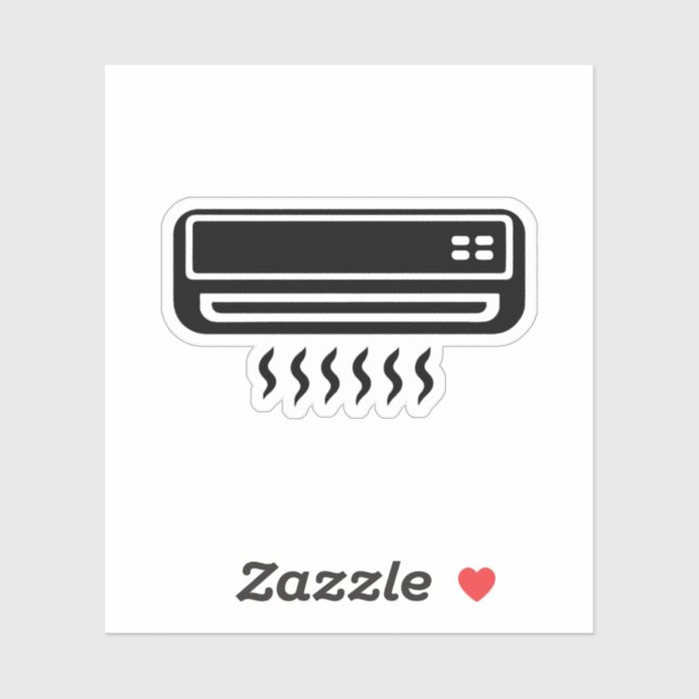 Sticker Air conditionné Ac (Feuille)