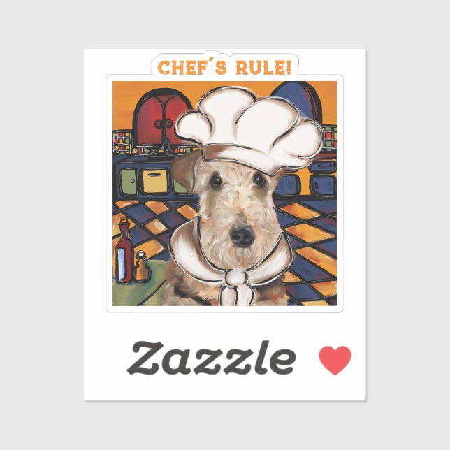 STICKER AIREDALE TERRIER (Feuille)