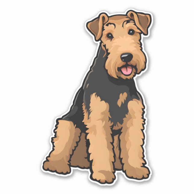 Sticker Airedale Terrier (Devant)