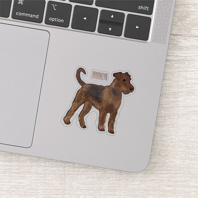 Sticker Airedale terrier dog cartoon (Détail)