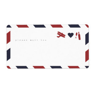 Sticker Airmail Étiquettes - Voyage, Amour, Célébr