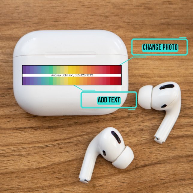 Sticker Airpods Pro Coque peau décorative - Arc-en-ciel (Please enjoy our Airpods stickers)