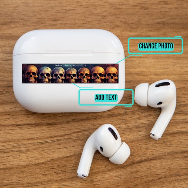 Sticker Airpods Pro Coque Peaux décoratives - Crâne bonbon (Please enjoy our Airpod stickers)