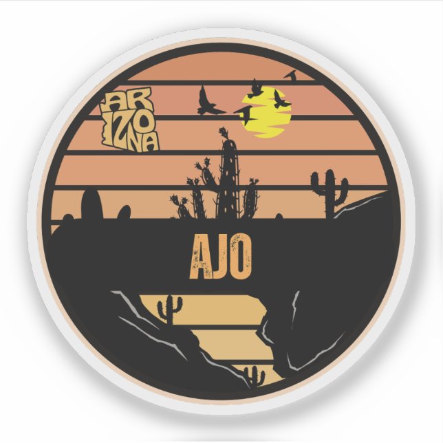 Sticker Ajo, Arizona (Devant)