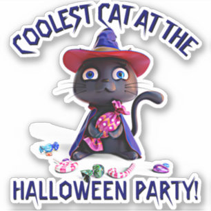 Sticker Ajouter le nom Texte, le plus frais Black Cat Part