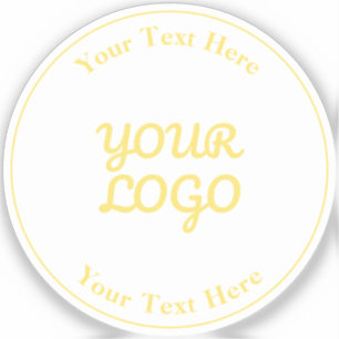 Sticker Ajouter un logo éditable texte doré étanche