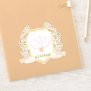 Sticker Ajouter un nom Preppy Pickleball