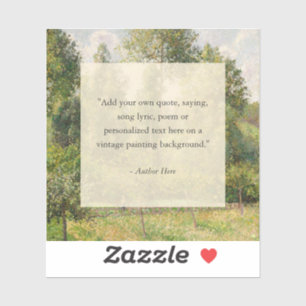 Sticker Ajouter votre propre devis Peinture Paysage Vintag