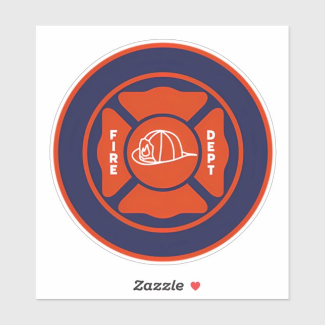 Sticker Ajouter votre propre service d'incendie de texte (Feuille)