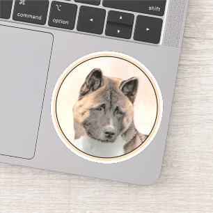 Sticker Akita Peinture - Cute Original Chien Art