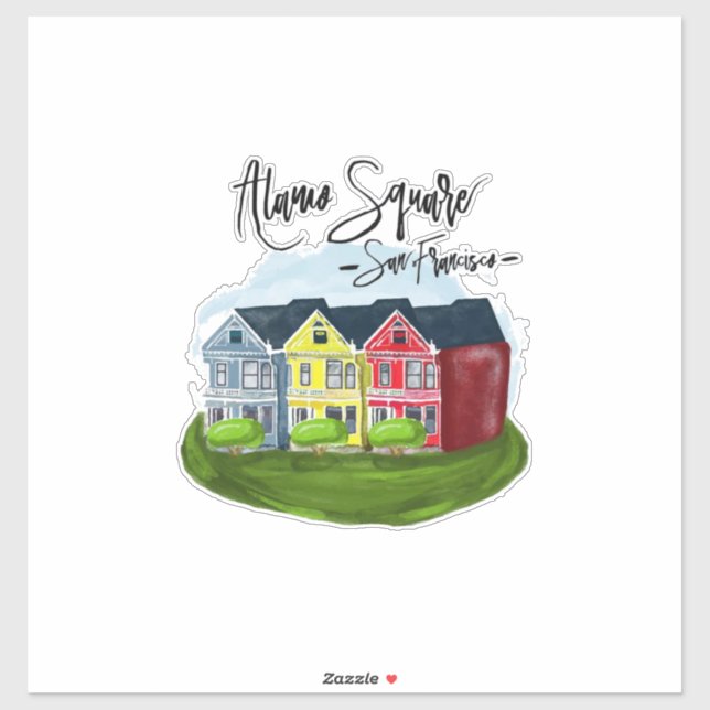 Sticker Alamo Carré San Francisco (Feuille)