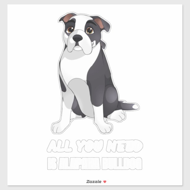 Sticker Alapaha Alapaha Blue Blood Bulldog Alapaha Bulldog (Feuille)