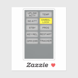 Sticker Alarme de l'ordinateur de guidage Apollo DSKY