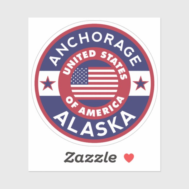 Sticker Alaska, ANCHORAGE (Feuille)