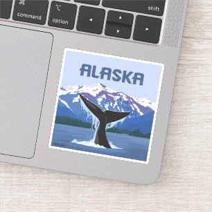 Sticker Alaska   Baleine