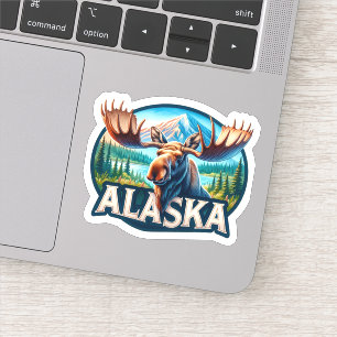 Sticker Alaska, Moose,
