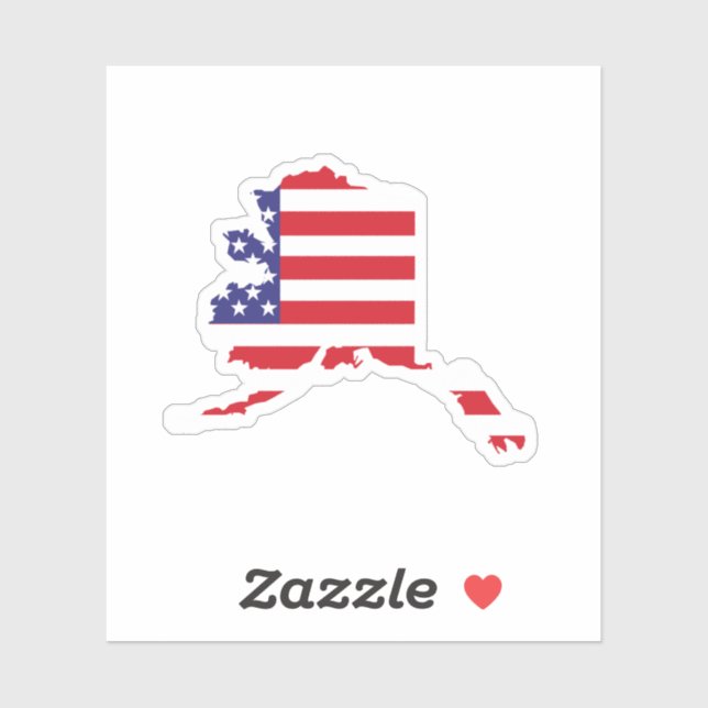 Sticker Alaska, USA (Feuille)