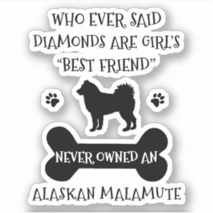 Sticker Alaskan Malamute Chien Meilleur Ami Vinyl