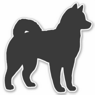 Sticker Alaskan Malamute Chien race Silhouette Vinyl