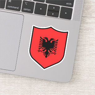 Sticker Albanie Drapeau Emblème Voyage patriotique