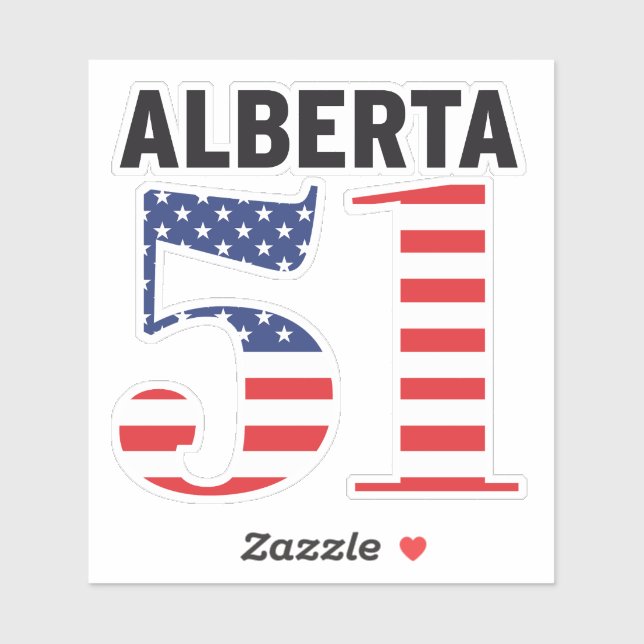 Sticker Alberta 51e État américain WEXIT (Feuille)