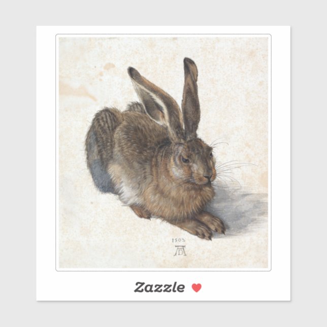 Sticker Albrecht Dürer, Young Hare, 1502 (Feuille)